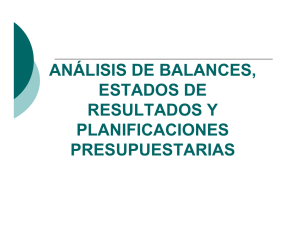 análisis de balances, estados de resultados y