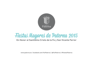 Programa de las Fiestas Mayores de Paterna 2015