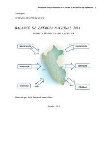 Balance de Energía en el Perú 2014