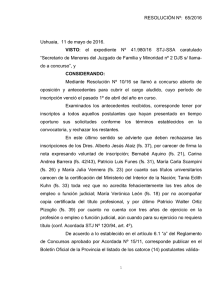 Listado de Inscriptos - Poder Judicial de Tierra del Fuego