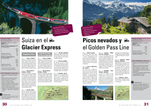Suiza en el Glacier Express Picos neva el Golden