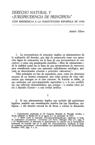DERECHO NAWRAL y &laquo;JURISPRUDENCIA DE PRINCIPIOS&raquo;&middot;