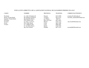NUEVA JUNTA DIRECTIVA DE LA ASOCIACION NACIONAL DE