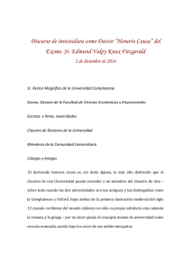 Discurso Dr. Honoris Causa - Universidad Complutense de Madrid