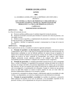 Ley contra la Trata de Personas y Creación de la Coalición