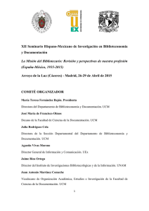 XII Seminario Hispano-Mexicano de Investigación en