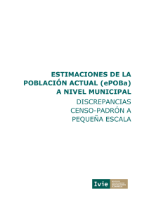 Estimaciones de la población actual (ePOBa) a nivel municipal