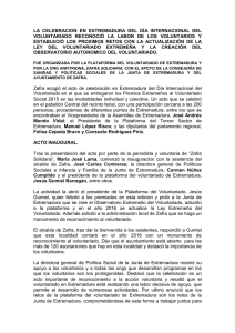 NP ACTO DIA INTERNACIONAL DEL VOLUNTARIADO