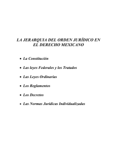la jerarquia del orden jurídico en el derecho mexicano
