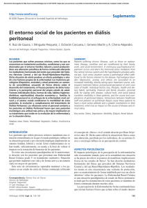 El entorno social de los pacientes en diálisis peritoneal