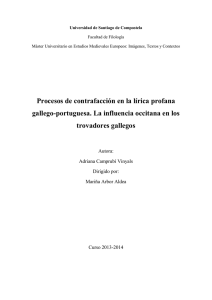 Procesos de contrafacción en la lírica profana gallego