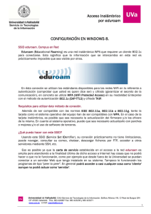Acceso Inalámbrico por eduroam CONFIGURACIÓN EN WINDOWS 8.