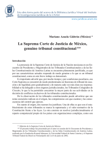 La Suprema Corte de Justicia de México, genuino tribunal