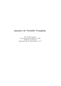 Apuntes de Variable Compleja - Carlos Lizama