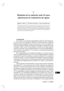 7 Modelado de la radiación solar UV para aplicaciones en