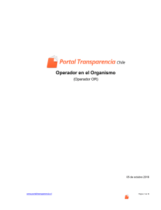 Operador en el Organismo - Consejo para la Transparencia