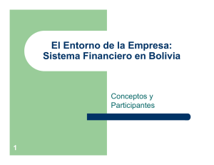El Entorno de la Empresa: Sistema Financiero en Bolivia