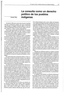La consulta como un derecho político de los pueblos indígenas