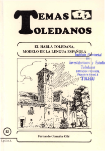 El habla toledana, modelo de la lengua española