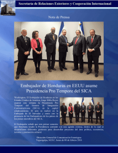 Embajador de Honduras en EEUU asume Presidencia Pro Tempore