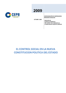 el control social en la nueva constitucion politica del estado