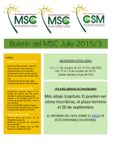 Boletin del MSC Julio 2015