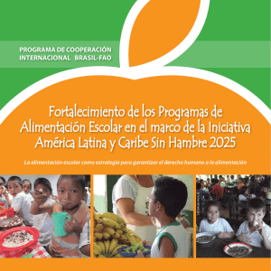 Fortalecimiento de los programas de alimentación escolar en el