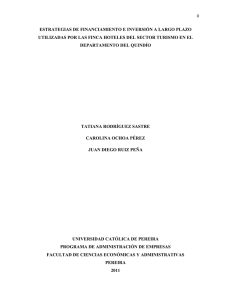 ESTRATEGIAS DE FINANCIAMIENTO E INVERSIÓN A LARGO