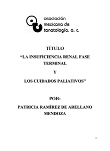 39. La insuficiencia renal fase terminal y los cuidados paliativos