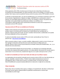 Petición francésa contra las vacunas contra el VPH