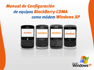 Manual de Configuración de equipos BlackBerry CDMA