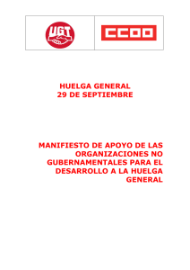 huelga general 29 de septiembre manifiesto de apoyo de