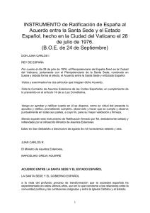 INSTRUMENTO de Ratificación de España al Acuerdo entre la