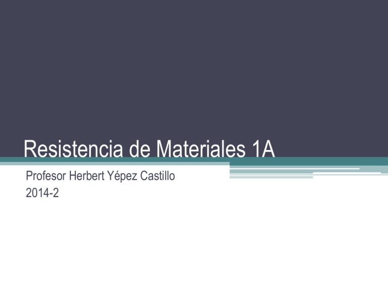 Resistencia De Materiales 1A