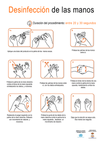 desinfección de las manos - Ayuntamiento de Benavente