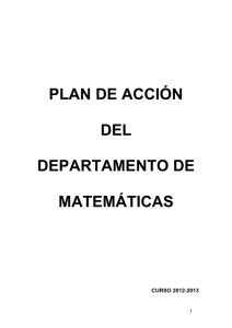 plan de acción del departamento de matemáticas