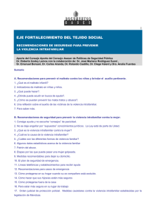 RECOMENDACIONES DE SEGURIDAD PARA PREVENIR LA VIF