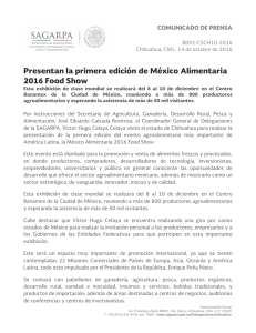 Presentan la primera edición de México Alimentaria 2016