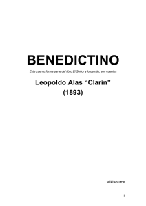 Alas Clarin, Leopoldo BENEDICTINO