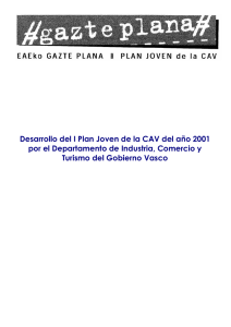 Desarrollo del I Plan Joven de la CAV del año 2001
