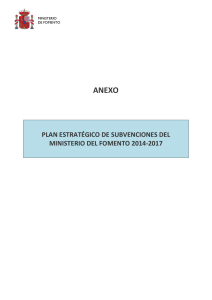 Anexo Plan Estratégico de Subvenciones del Ministerio de Fomento