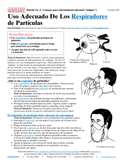 Instrucciones para colocarse y quitarse los respiradores de cara