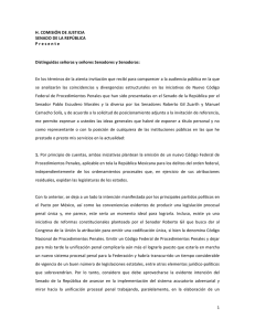 Posicionamiento JNK - Senado de la República