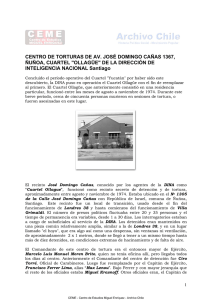 Centro de Torturas de ``José Domingo Cañas 1367`