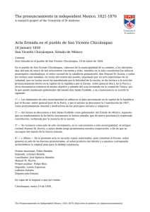 Acta firmada en el pueblo de San Vicente Chicoloapan