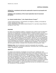 La exploración de la percepción del movimiento permite conocer