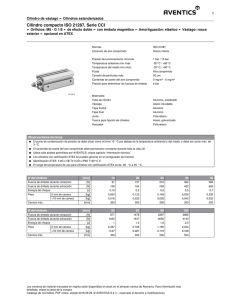 Cilindro compacto ISO 21287, Serie CCI