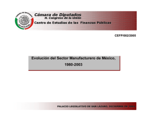 Evolución del Sector Manufacturero de México, 1980-2003