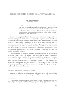 Reflexiones sobre el gusto en la pintura barroca