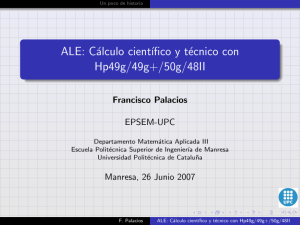 ALE: Cálculo científico y técnico con Hp49g/49g+/50g/48II